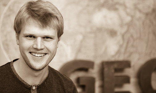 Kasper Bonde Niebe, studerende på bacheloruddannelsen i geografi og geoinformatik