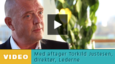 Interview med aftager Torkild Justesen, direktør, Lederne